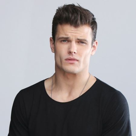 Britt's ex-partner, Michael is posing for a click